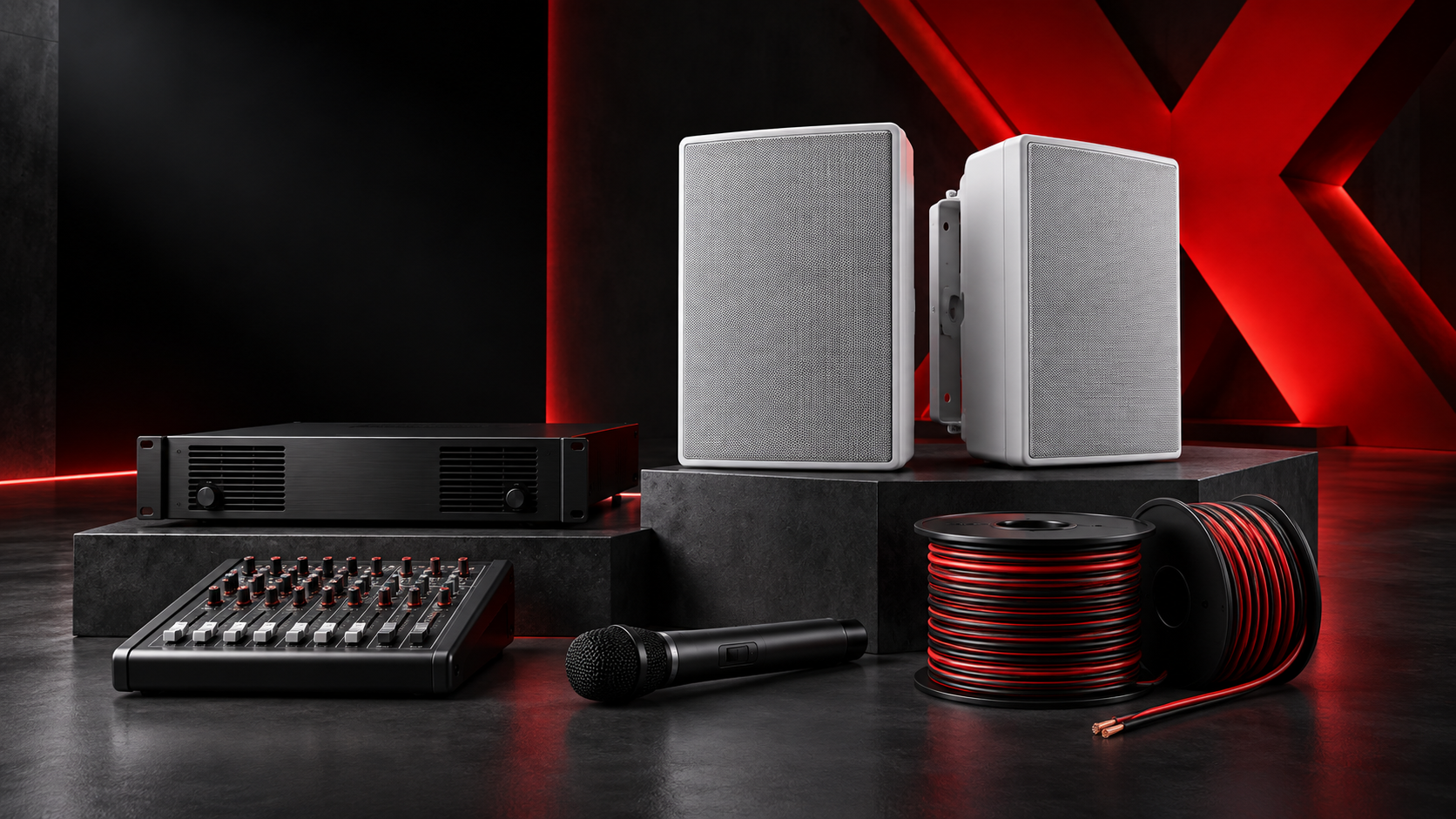Nexus audio speakers and cables
